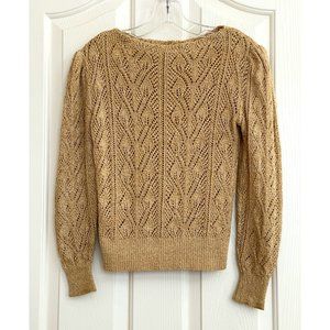 Italian Knit Sweater, with Metallic Thread, Size M